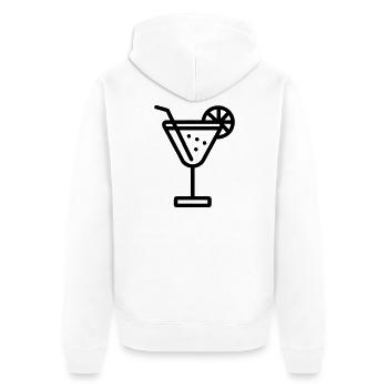 cocktail - Veste à capuche bio Premium Unisexe - blanc - Dos - Thijin (182cm)