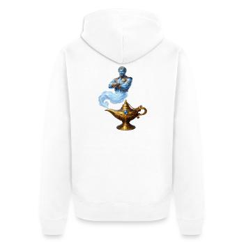 Blue Genie from Golden Lamp - Unisex Premium Organic Zip Hoodie - white - Back - Thijin (182cm)