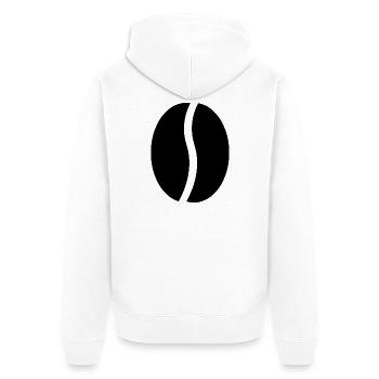 Coffee Beans - Unisex Premium Organic Zip Hoodie - white - Back - Thijin (182cm)