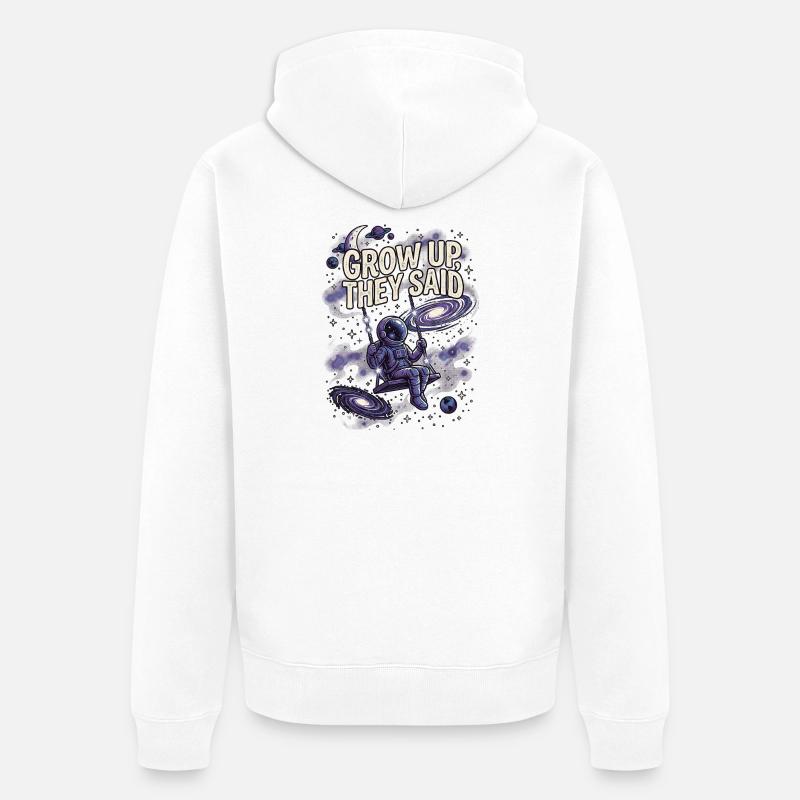 Grandir - Veste à capuche bio Premium Unisexe - blanc