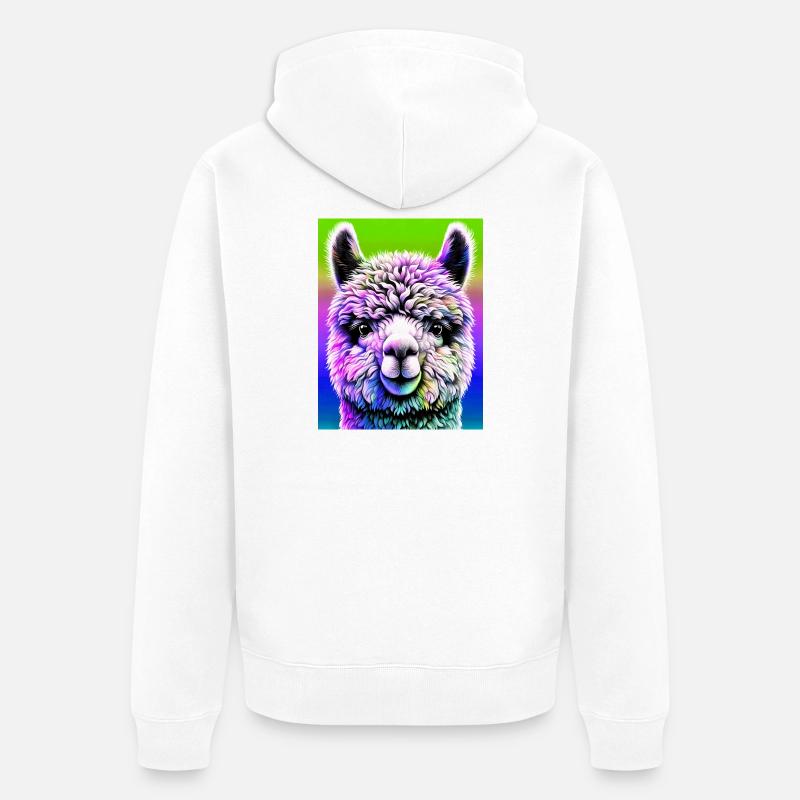Alpaga - Veste à capuche bio Premium Unisexe - blanc