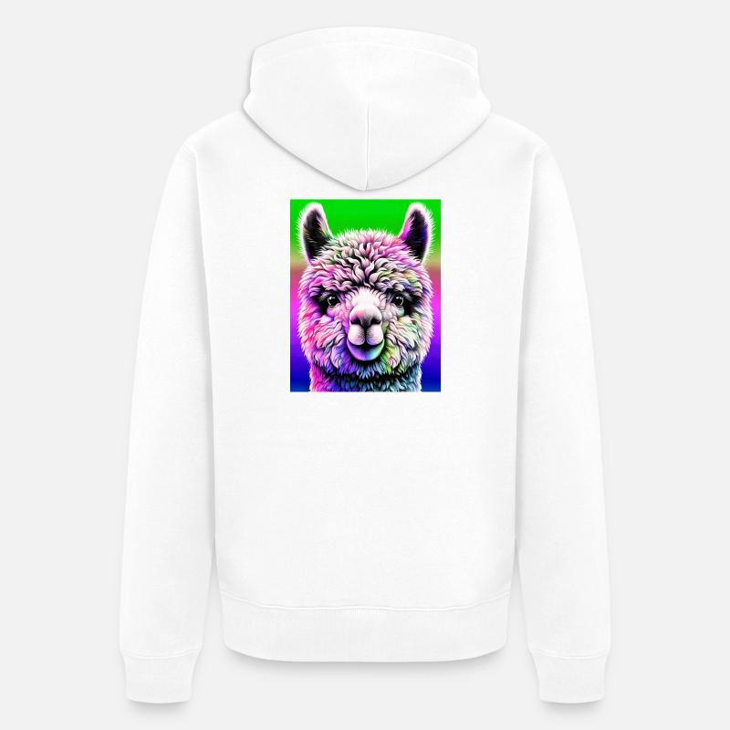 Alpaga - Veste à capuche bio Premium Unisexe - blanc
