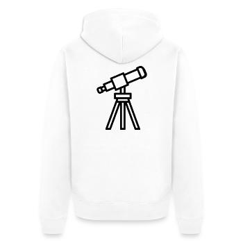 télescope - Veste à capuche bio Premium Unisexe - blanc - Dos - Thijin (182cm)