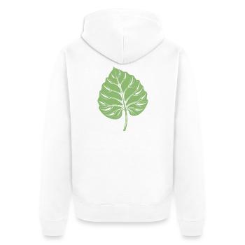 Feuille de taro - Veste à capuche bio Premium Unisexe - blanc - Dos - Thijin (182cm)