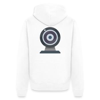 Webcam - Unisex Premium Bio Zip Hoodie - Weiß - Hinten - Thijin (182cm)