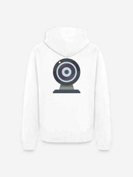 Webcam - Unisex Premium Bio Zip Hoodie - Weiß
