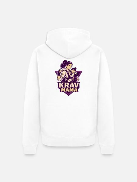 Krav Mama Kriegermama - Unisex Premium Bio Zip Hoodie - Weiß