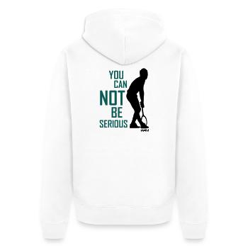 You cant be serious McEnroe  - Veste à capuche bio Premium Unisexe - blanc - Dos - Thijin (182cm)