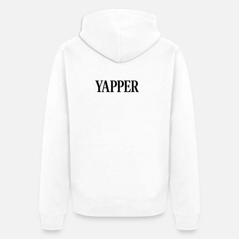 Yapper - Veste à capuche bio Premium Unisexe - blanc
