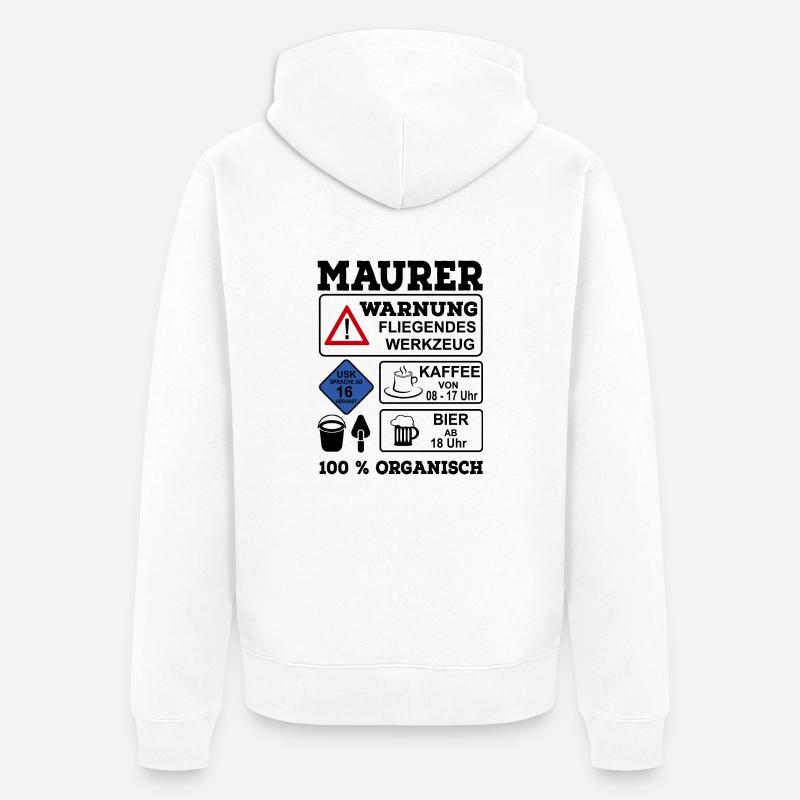 Maurer - Veste à capuche bio Premium Unisexe - blanc
