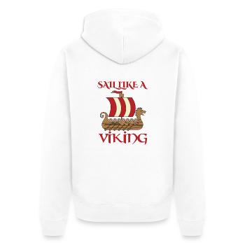 Vikings: Sail comme un Viking - Veste à capuche bio Premium Unisexe - blanc - Dos - Thijin (182cm)