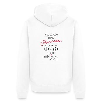princesse et Chanbara - Veste à capuche bio Premium Unisexe - blanc - Dos - Thijin (182cm)