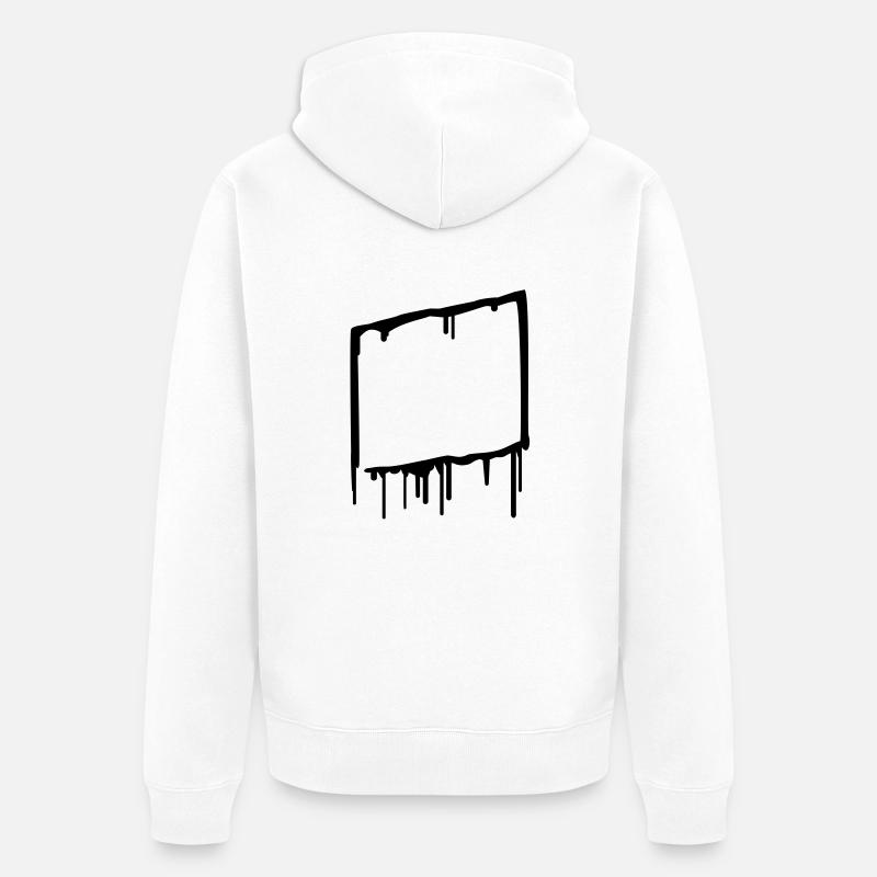 graffiti_frame - Unisex Premium Bio Zip Hoodie - Weiß