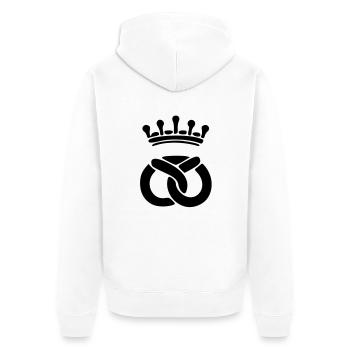 Bäcker - Unisex Premium Bio Zip Hoodie - Weiß - Hinten - Thijin (182cm)
