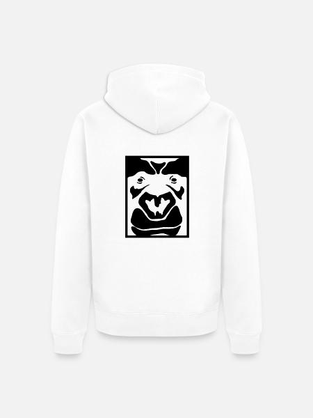 goldrausch fashion the gorilla - Unisex Premium Bio Zip Hoodie - Weiß