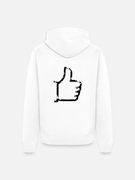 Comme - thumbs up - bande dessinée - Veste à capuche bio Premium Unisexe - blanc