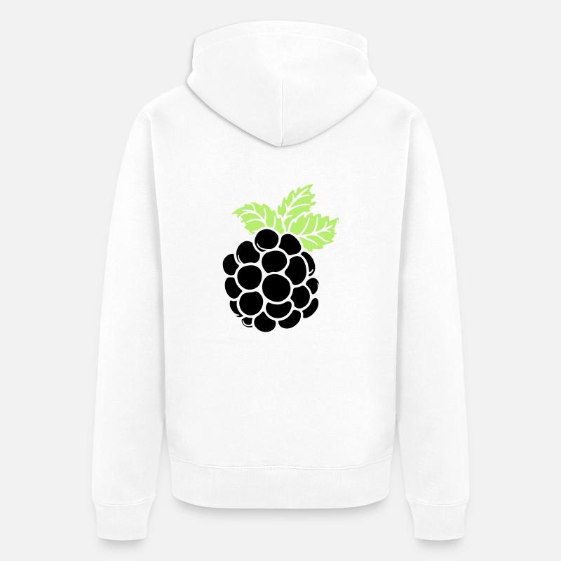 blackberry - Veste à capuche bio Premium Unisexe - blanc