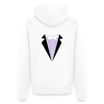 Jeune marié - Veste à capuche bio Premium Unisexe - blanc - Dos - Thijin (182cm)