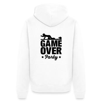 game_over_party_f1 - Unisex Premium Organic Zip Hoodie - white - Back - Thijin (182cm)