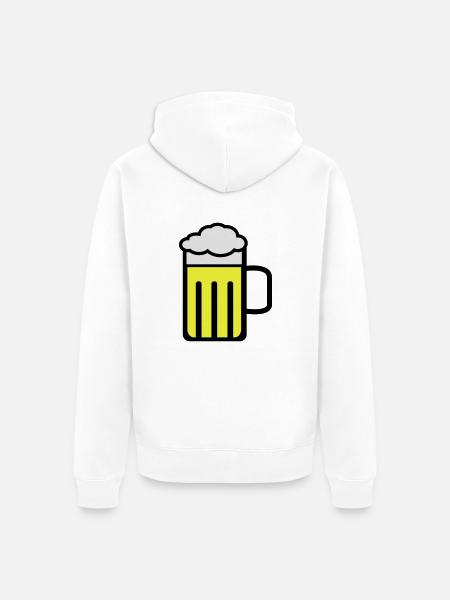 beer - Veste à capuche bio Premium Unisexe - blanc