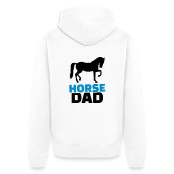 Horse Dad - Veste à capuche bio Premium Unisexe - blanc - Dos - Thijin (182cm)