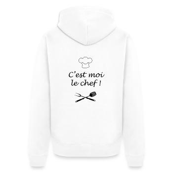 chef barbecue cuisinier - Veste à capuche bio Premium Unisexe - blanc - Dos - Thijin (182cm)