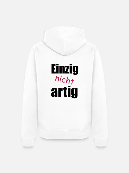 einzig_nicht_artig - Unisex Premium Bio Zip Hoodie - Weiß