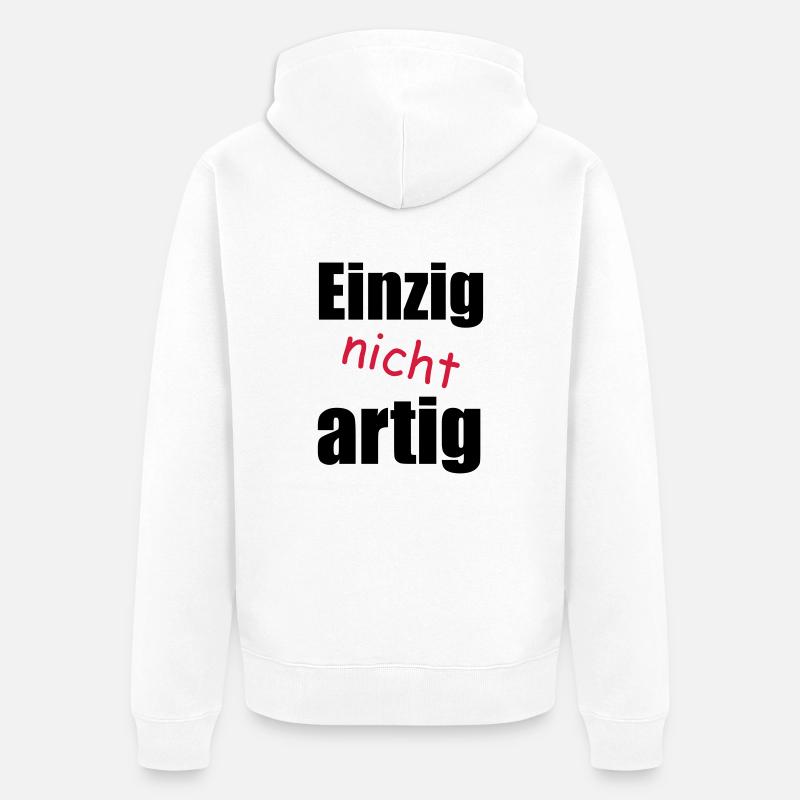 einzig_nicht_artig - Unisex Premium Bio Zip Hoodie - Weiß