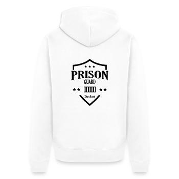 Gardien de prison / Police / Justice / Crime - Veste à capuche bio Premium Unisexe - blanc - Dos - Thijin (182cm)