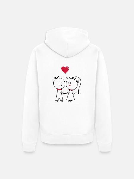 ehepaar_2 - Unisex Premium Bio Zip Hoodie - Weiß