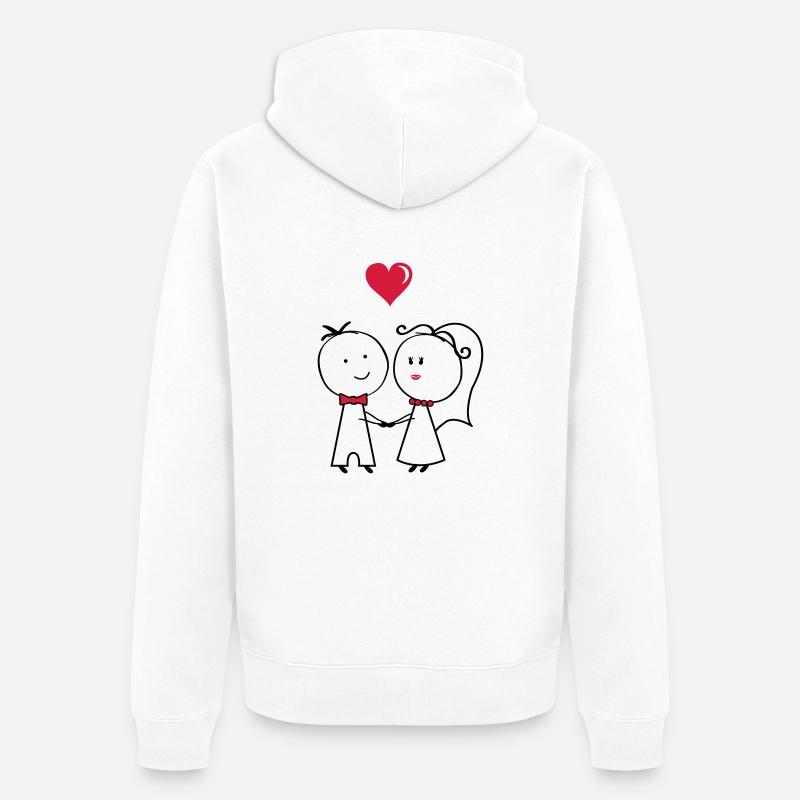 ehepaar_2 - Veste à capuche bio Premium Unisexe - blanc