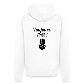 scout / scouting / scoutisme / guide - Veste à capuche bio Premium Unisexe - blanc - Dos - Thijin (182cm)