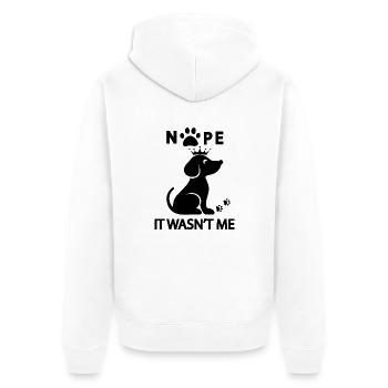 Dog dog - Unisex Premium Organic Zip Hoodie - white - Back - Thijin (182cm)