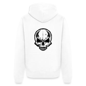 skull head of death halloween - Unisex Premium Organic Zip Hoodie - white - Back - Thijin (182cm)