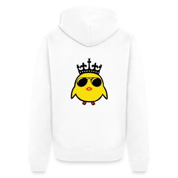 Le roi Kücken - Veste à capuche bio Premium Unisexe - blanc - Dos - Thijin (182cm)