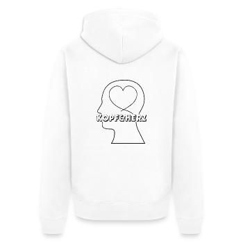 Head & Heart - Unisex Premium Organic Zip Hoodie - white - Back - Thijin (182cm)