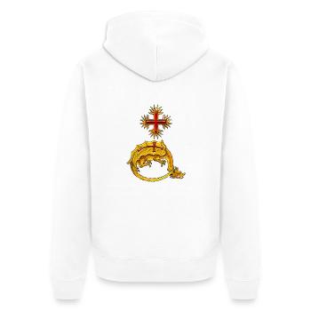 Order of the Dragon Vlad III - Unisex Premium Organic Zip Hoodie - white - Back - Thijin (182cm)