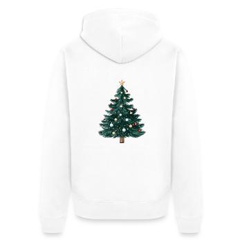 Weihnachtsbaum Weihnachten Christmas Tree - Unisex Premium Bio Zip Hoodie - Weiß - Hinten - Thijin (182cm)