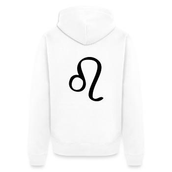 Löwe Sternzeichen - Unisex Premium Bio Zip Hoodie - Weiß - Hinten - Thijin (182cm)