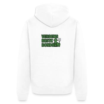Der beste Bauer der Welt - Unisex Premium Bio Zip Hoodie - Weiß - Hinten - Thijin (182cm)