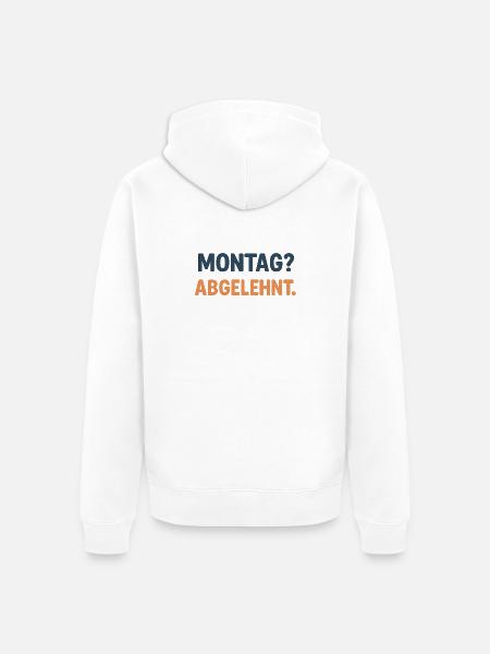 Monday Rejected Graphic T-Shirt - Unisex Premium Organic Zip Hoodie - white
