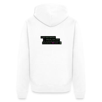 Romantic Geek Design for Developer: Loop i - Unisex Premium Organic Zip Hoodie - white - Back - Thijin (182cm)