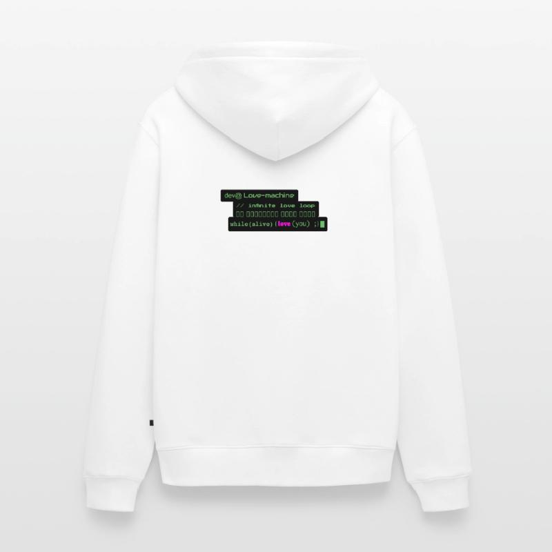Romantic Geek Design for Developer: Loop i Unisex Premium Organic Zip Hoodie
