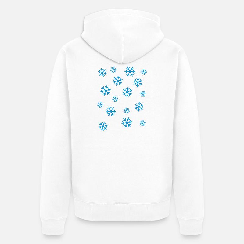 neige - Veste à capuche bio Premium Unisexe - blanc