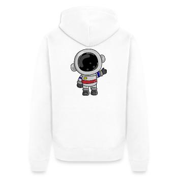 Astronaute Cosmos Spaceman Space - Veste à capuche bio Premium Unisexe - blanc - Dos - Thijin (182cm)