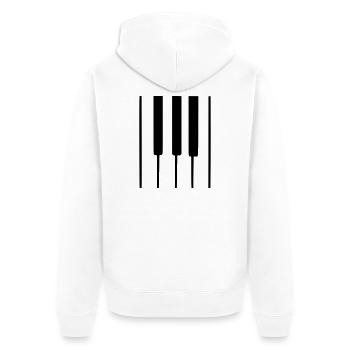 Touches de piano - Veste à capuche bio Premium Unisexe - blanc - Dos - Thijin (182cm)