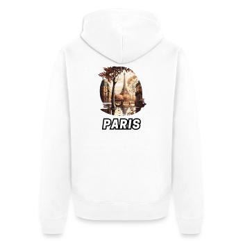 Paris - Veste à capuche bio Premium Unisexe - blanc - Dos - Thijin (182cm)
