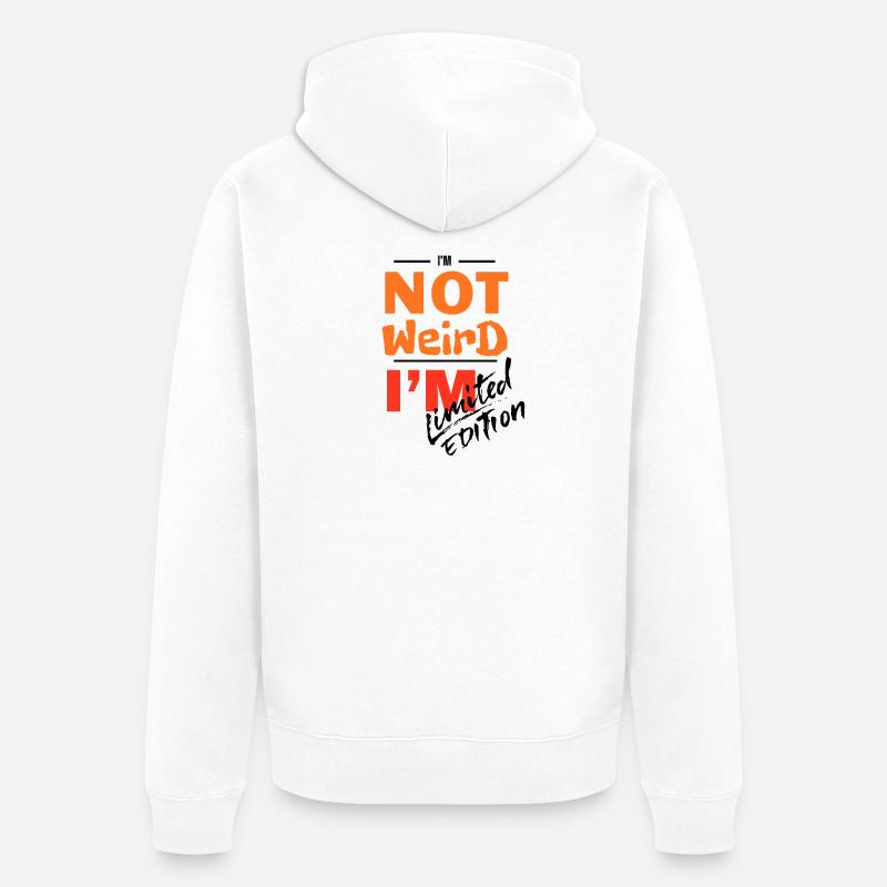 Pas bizarre, je suis Bold Gradient - Veste à capuche bio Premium Unisexe - blanc