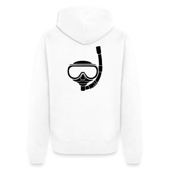 Masque de plongée - Veste à capuche bio Premium Unisexe - blanc - Dos - Thijin (182cm)