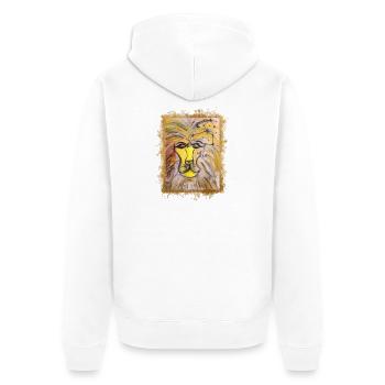 Leo zodiac sign illustration - Unisex Premium Organic Zip Hoodie - white - Back - Thijin (182cm)